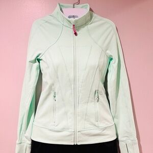 Mint green girls size 12 Iviva zip up athletic jacket
